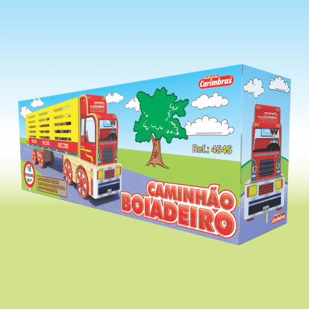 Caminhão Cegonha de Brinquedo de Madeira Infantil Carimbras